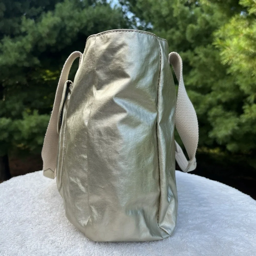 Kipling HB6279 Tote Bag Goldnbeige Metallic Gold NWT Monkey Large Shoulder Bag